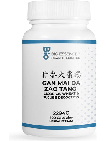 Bio Essence Health Science, Gan Mai Da Zao Tang, Licorice, Wheat & Jujube Decoction, 100 Capsules