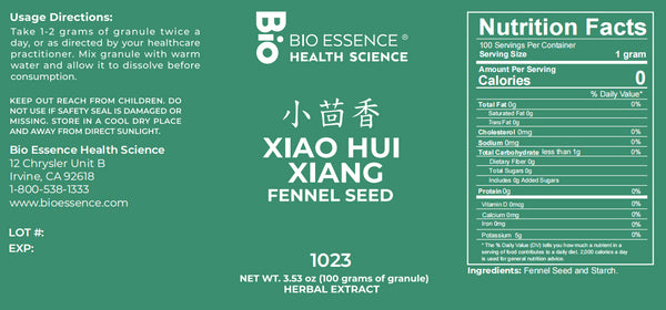 Bio Essence Health Science, Xiao Hui Xiang, Fennel Seed, 5:1 Extract Granules, 100 grams