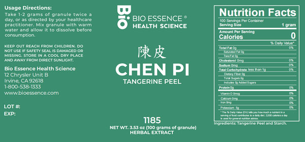 Bio Essence Health Science, Chen Pi, Orange Peel, 5:1 Extract Granules, 100 grams