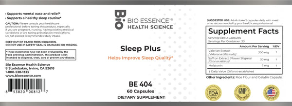 Bio Essence Health Science, Sleep Plus, 60 Capsules