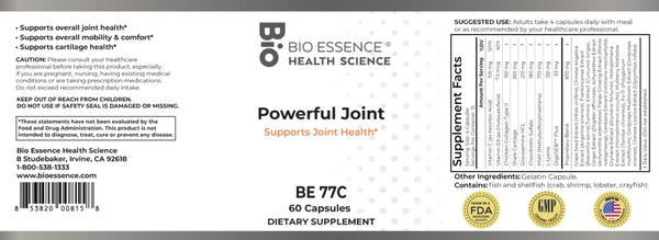 Bio Essence Health Science, Powerful Joints, 180 Tablets