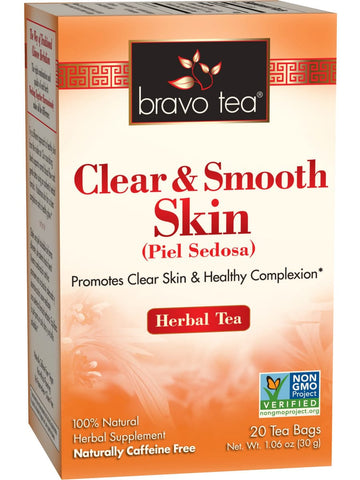 ** 12 PACK ** Bravo Tea, Clear & Smooth Skin, 20 Tea Bags