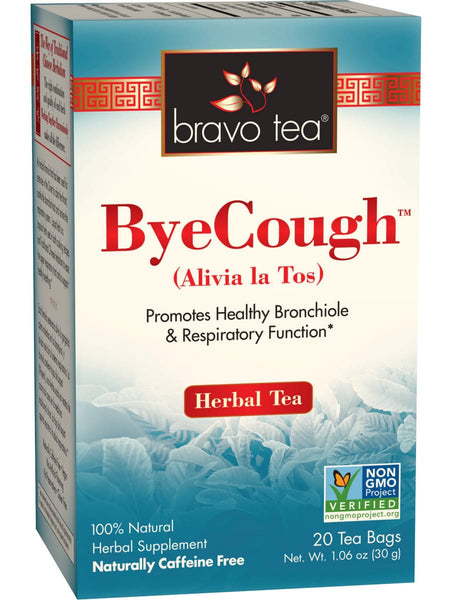 ** 12 PACK ** Bravo Tea, ByeCough, 20 Tea Bags