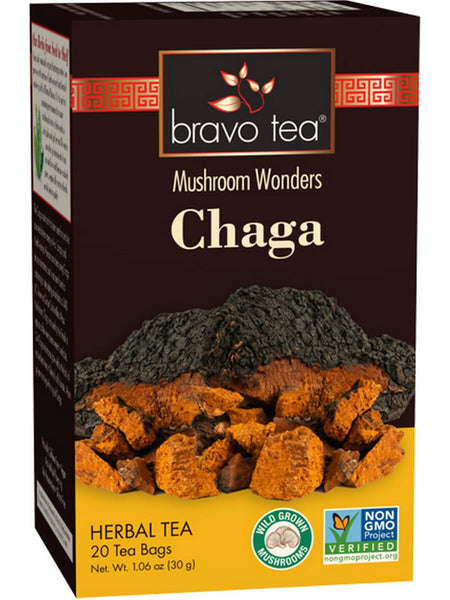 ** 12 PACK ** Bravo Tea, Chaga, 20 Tea Bags