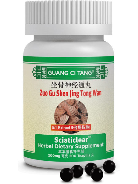 Guang Ci Tang, Zuo Gu Shen Jing Tong Wan, Sciaticlear, 200 mg, 200 Teapills