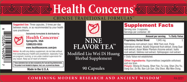 Health Concerns, Nine Flavor Tea, 90 ct