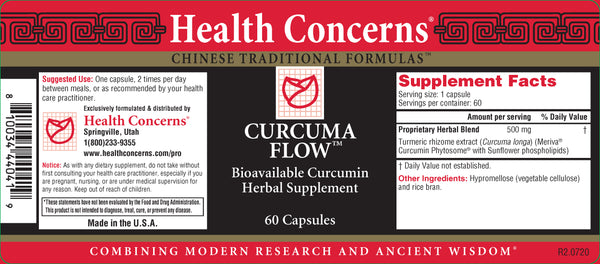 Health Concerns, Curcuma Flow, 60 ct