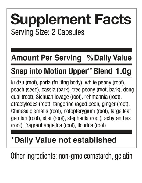 Snap Dynasty Herb Company, Snap Into Motion Upper, 60 Capsules