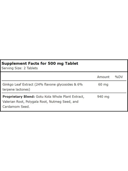 Planetary Herbals, Ginkgo Awareness™ 500 mg, 30 Tablets