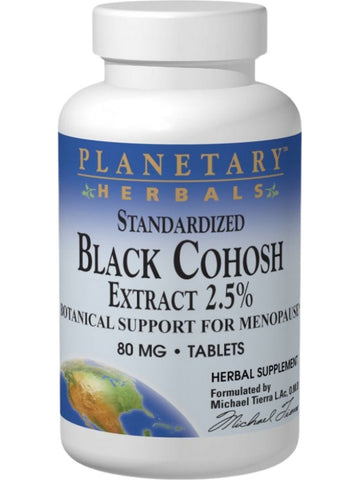 Planetary Herbals, Black Cohosh Ext 2.5% 80mg Std 2.5% Triterpene Glycosides, 90 ct