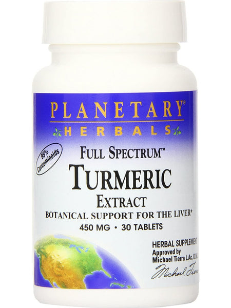 Planetary Herbals, Turmeric Extract, Full Spectrum™ 450 mg, 30 Tablets