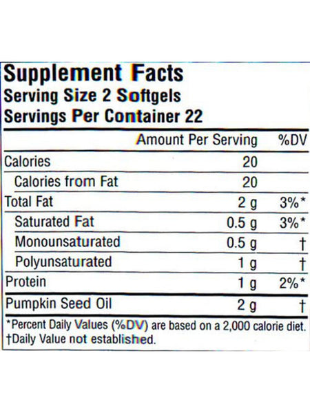 Planetary Herbals, Pumpkin Seed Oil, Full Spectrum 1000 mg, 45 Softgels