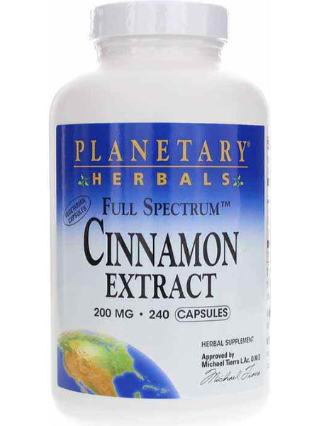 Planetary Herbals, Full Spectrum Cinnamon Extract 200 mg, 240 ct