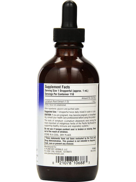 Planetary Herbals, Lomatium Glycerite, Full Spectrum, 4 fl oz