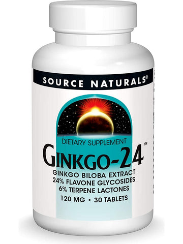 Source Naturals, Ginkgo-24™ 120 mg, 30 tablets