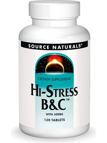 Source Naturals, Hi-Stress B&C™ with Herbs, 120 tablets