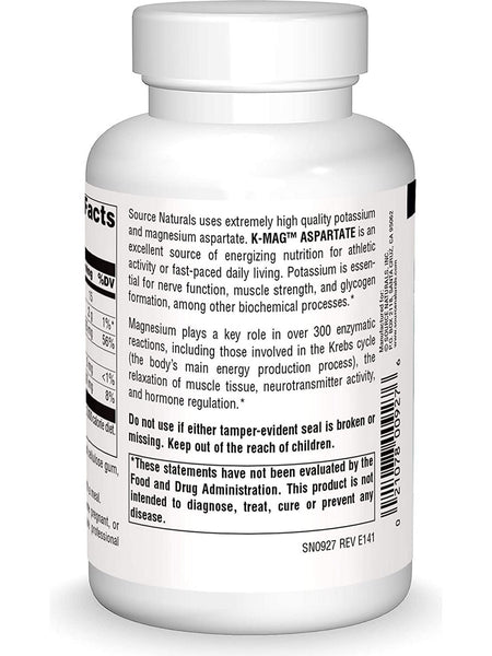 Source Naturals, K-Mag Aspartate™, 120 tablets