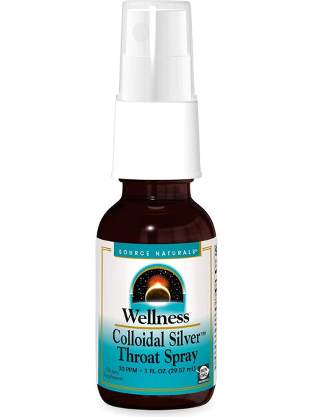 Source Naturals, Wellness Colloidal Silver Throat Spray 30 ppm, 1 oz