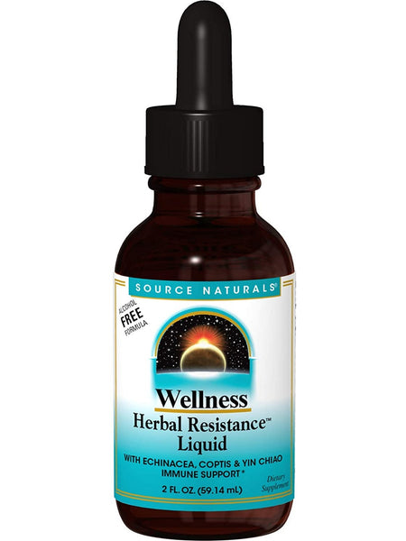 Source Naturals, Wellness Herbal Resistance™ Liquid Alcohol Free Formula, 2 fl oz