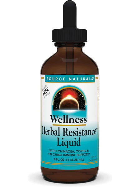 Source Naturals, Wellness Herbal Resistance Liquid, Alcohol Free, 4 oz