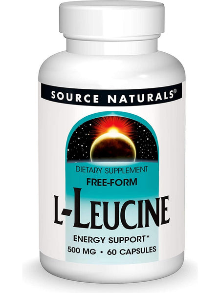 Source Naturals, L-Leucine 500 mg, 60 capsules