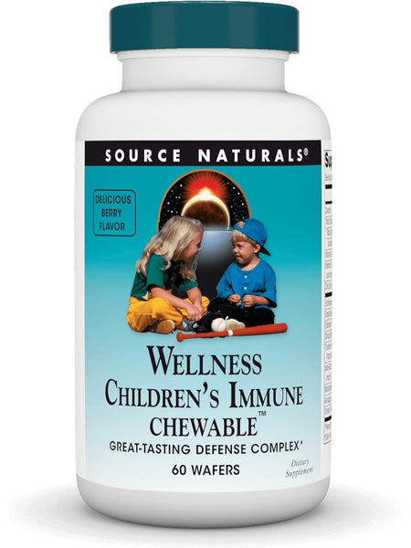 Source Naturals, Wellness Children's Immune Chewable, 60 wafers