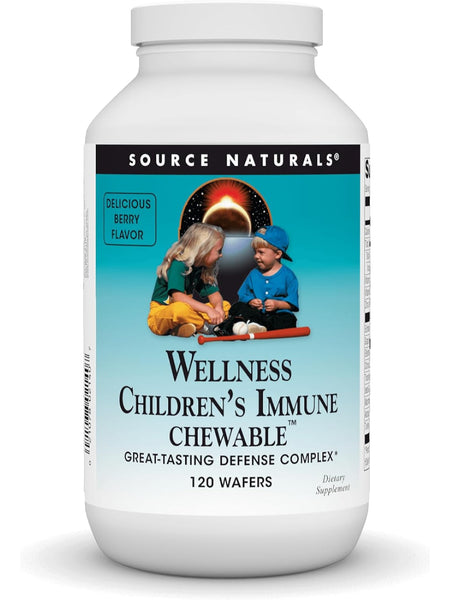 Source Naturals, Wellness Children's Immune Chewable, 120 wafers
