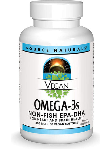 Source Naturals, Vegan Omega-3s EPA-DHA 300 mg, 30 vegetarian softgels