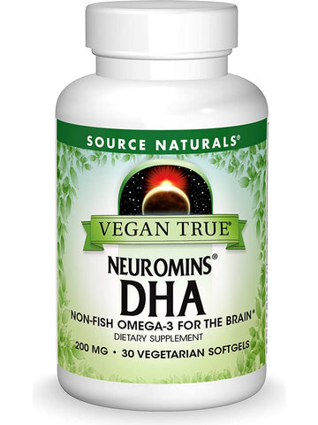 Source Naturals, Vegan True® Neuromins DHA 200 mg, 30 vegetarian softgels