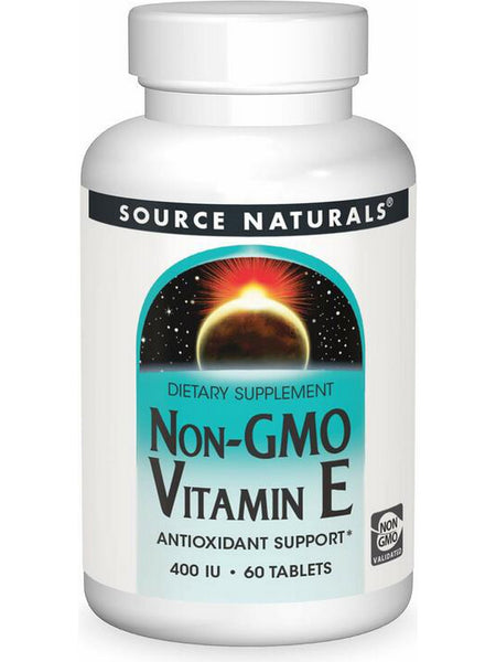 Source Naturals, Vitamin E, Non-GMO 400 IU, 60 tablets