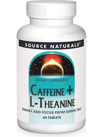 Source Naturals, Caffeine + L-Theanine, 60 tablets