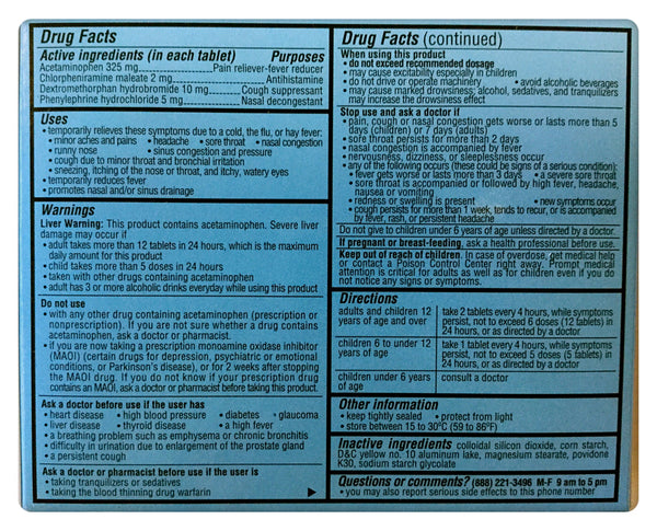 Solstice, Fortune, Coltalin-DM, Cold Tablets, 36 tablets