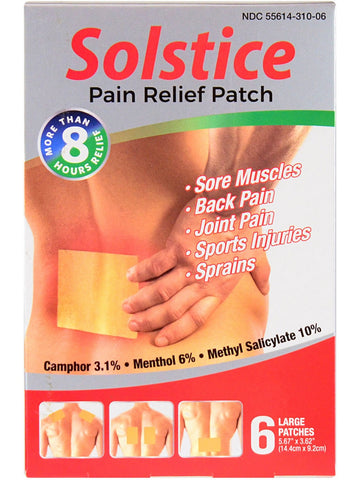 Solstice, Pain Relief Patch, Large Size, 6 patches