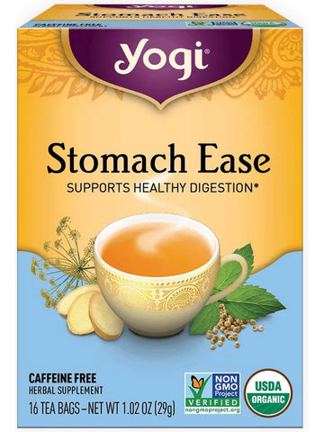 ** 12 PACK ** Yogi, Stomach Ease, 16 Tea Bags