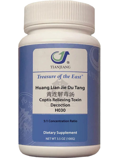 Treasure of the East, Huang Lian Jie Du Tang, Coptis Relieving Toxin Decoction, Granules, 100 grams