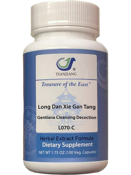 Treasure of the East, Long Dan Xie Gan Tang, Gentiana Cleansing Decoction, 100 Vegetarian Capsules