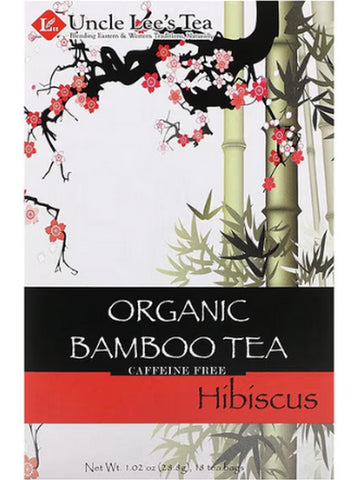 ** 12 PACK ** Uncle Lee's Tea, Organic Bamboo Tea, Hibiscus, 18 Tea Bags